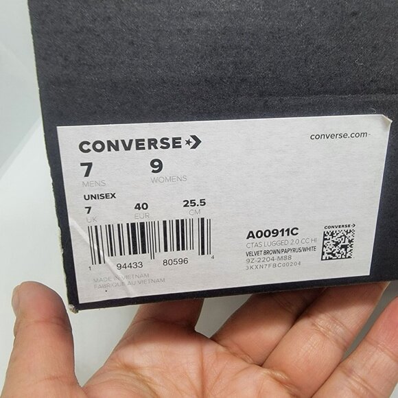 🤩Converse  Sz 9 Women Chunky Shoes Chuck Taylor All Star leather boots Brown Ne - Picture 9 of 11